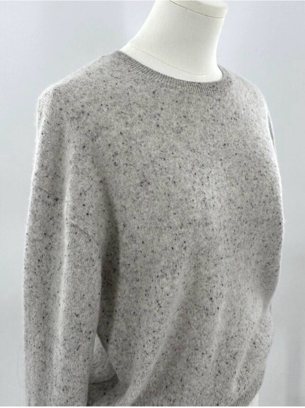 Crush. Speckled Gray Cashmere Sweater S